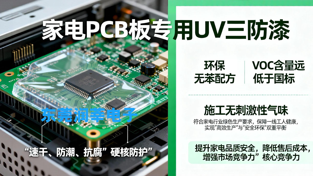 家电PCB板加工专用 UV 三防漆！30 秒速固化 防潮防腐蚀 适配冰箱 / 空调 / 洗衣机线路板(图2)