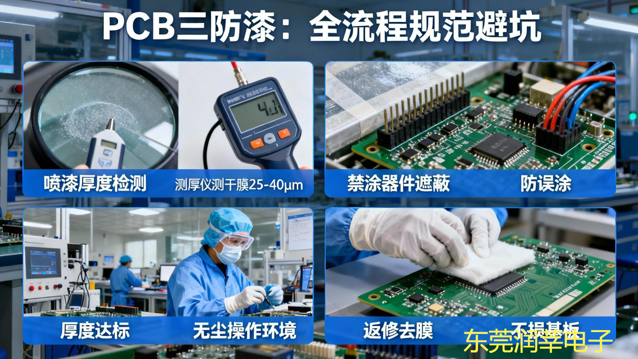 PCB 三防漆规范与注意事项：从涂覆到返修，全流程避坑指南(图1)