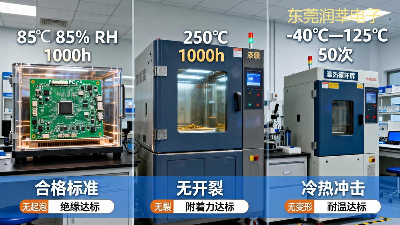 三防漆可靠性测试有哪些？3 大核心项目 + 寿命鉴别方法(图1)