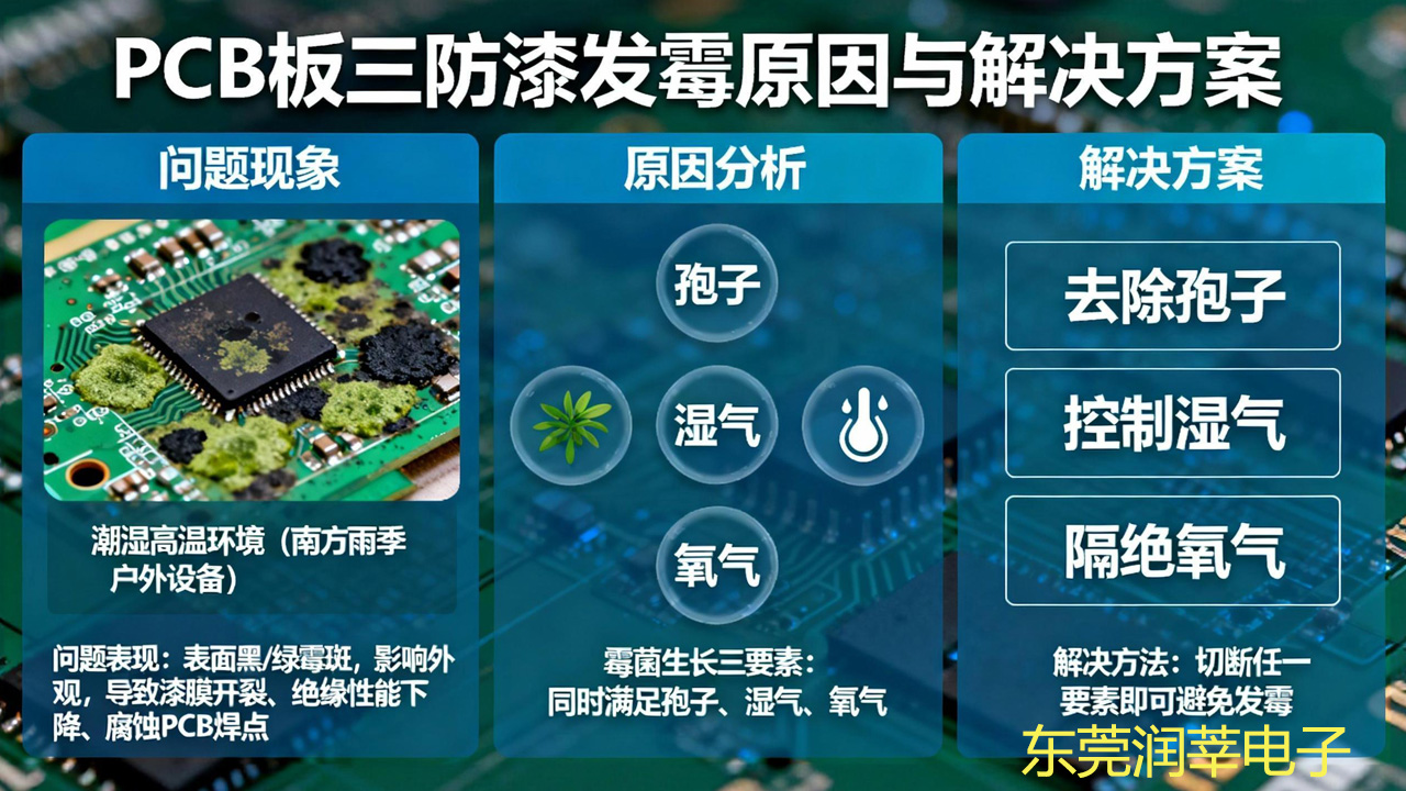 PCB 板三防漆发霉?3 大核心因素 + 5 招避免,潮湿环境也不怕(图1) PCB 板三防漆发霉?3 大核心因素 + 5 招避免,潮湿环境也不怕(图1)